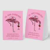 Plaque De Table Flamingo Personnalisé Cadeau Spécial 50e Anniversa (Recto/verso)