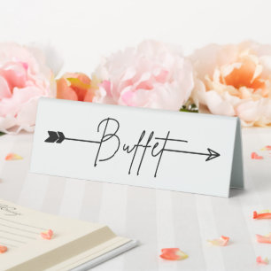 Plaque De Table Flèche Mariage de buffet gauche Table Tente Sign