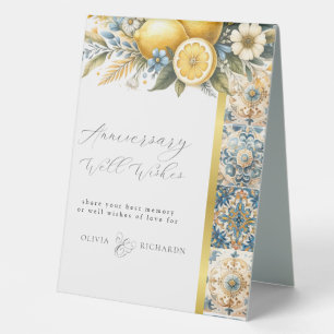 Plaque De Table Fleur carrelée méditerranéenne Italien Positano Le