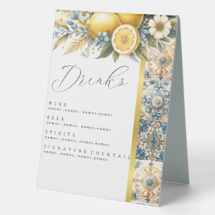 Plaque De Table Fleur carrelée méditerranéenne Italien Positano Le