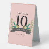 Plaque De Table Fleur de Cactus du désert (Recto)