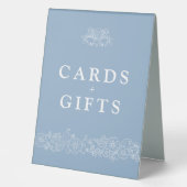 Plaque De Table Fleur de lis mariage bleu gris blanc mariage cadea (Recto)