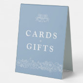 Plaque De Table Fleur de lis mariage bleu gris blanc mariage cadea (Verso)