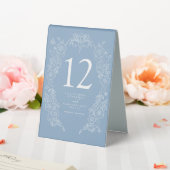 Plaque De Table Fleur de lis mariage bleu poussiéreux blanc (In SItu (Mariage))