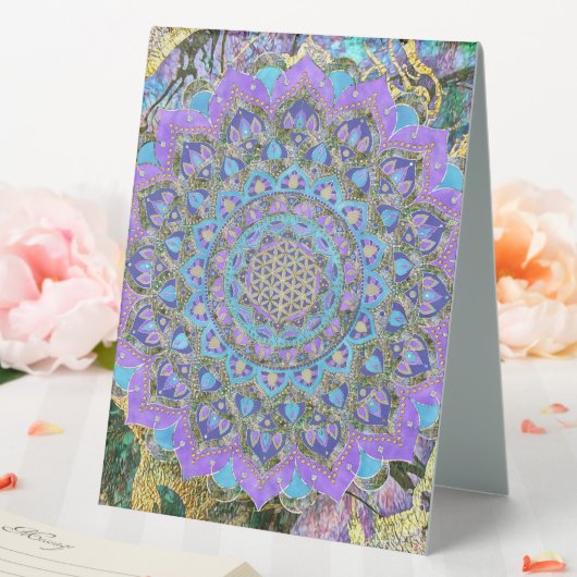 Plaque De Table Fleur De Vie - Mandala India Style 2 (In SItu (Mariage))