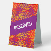 Plaque De Table FLEUR DE VIE - motif rose orange (Verso)