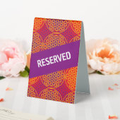 Plaque De Table FLEUR DE VIE - motif rose orange (In SItu (Mariage))