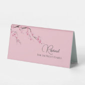 Plaque De Table Fleur d'eau moderne rose de cerisier (Recto)