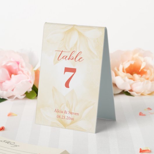 Plaque De Table Fleur Ethereal Magnolia, Mariage (In SItu (Mariage))