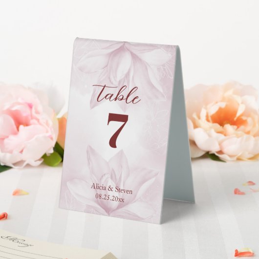 Plaque De Table Fleur Ethereal Magnolia, Mariage (In SItu (Mariage))