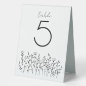 Plaque De Table Fleur sauvage élégant simple Rustique personnalisé (Recto)