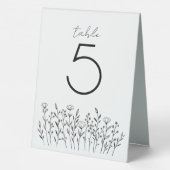 Plaque De Table Fleur sauvage élégant simple Rustique personnalisé (Verso)