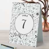 Plaque De Table Fleur sauvage Monochrome moderne (En SItu (Tableau))