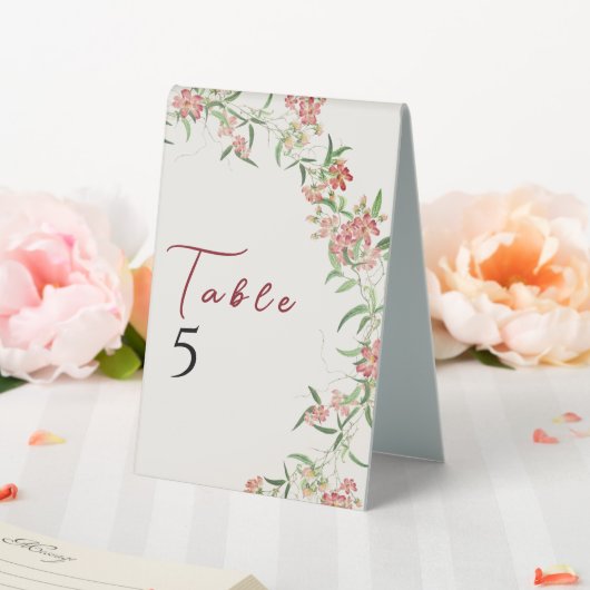 Plaque De Table Fleur sauvage rose Rose Spring Garland Mariage (In SItu (Mariage))