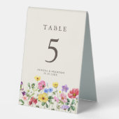 Plaque De Table Fleur sauvage Rustic Chic Floral Boho Pays Numéro (Recto)