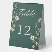 Plaque De Table Fleur sauvage rustique Frame Emerald Mariage vert (Recto)
