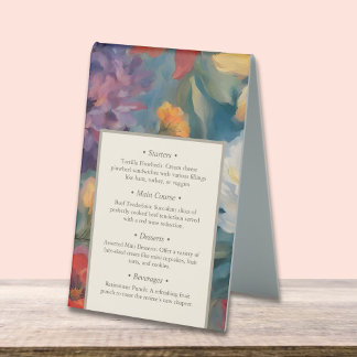 Plaque De Table Fleurs artistiques Vintage Floral Retraite Party