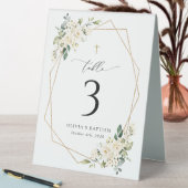 Plaque De Table Fleurs blanches crème, Boho, Numéros de table de b (En SItu (Tableau))