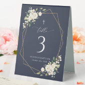 Plaque De Table Fleurs blanches crème, Boho, Numéros de table de b (In SItu (Mariage))