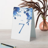 Plaque De Table Fleurs Bleues Aquarelle BAR MITZVAH SUR MESURE (En SItu (Tableau))