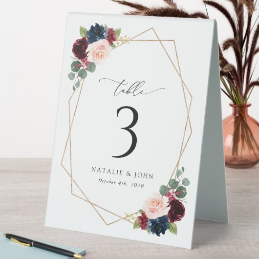 Plaque De Table Fleurs Bourgognes, Fleurs de Marine, Numéros De Ta (En SItu (Tableau))