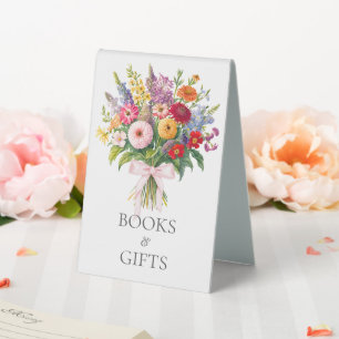 Plaque De Table Fleurs de jardin colorées Cadeaux de baby shower r