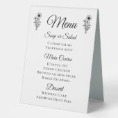 Plaque De Table Fleurs de soleil rustiques Mariage noir blanc Flor (Recto)