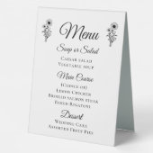 Plaque De Table Fleurs de soleil rustiques Mariage noir blanc Flor (Verso)