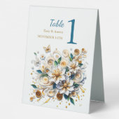 Plaque De Table Fleurs en Quilling de Papier Réception de Mariage (Verso)