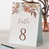 Plaque De Table Fleurs en terre cuite numéro de table de mariage b (En SItu (Tableau))