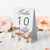 Plaque De Table Fleurs estivales tableau nombre tableau panneau de (In SItu (Mariage))