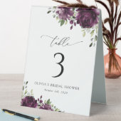 Plaque De Table Fleurs violettes, Fleurs de prunes, Boho, Numéros  (En SItu (Tableau))