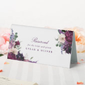 Plaque De Table Fleurs violettes luxuriantes | Réservé pour Mariée (In SItu (Mariage))