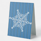 Plaque De Table Flocon de neige amusant et fantaisie (Verso)