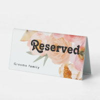 Floral coloré gras | Panneau Tente de table réserv