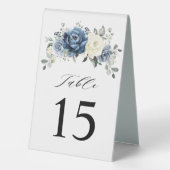 Plaque De Table Floral d'ivoire de champagne de la marine bleue Du (Verso)