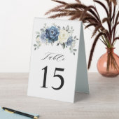 Plaque De Table Floral d'ivoire de champagne de la marine bleue Du (En SItu (Tableau))