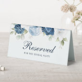 Plaque De Table Floral Dusty Bleu Botanique Eucalyptus Réservé (En SItu (Tableau))