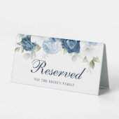 Plaque De Table Floral Dusty Blue Eucalyptus Réservé (Verso)