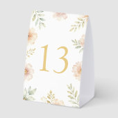 Plaque De Table Floral elegant weeding table number (Verso)