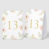 Plaque De Table Floral elegant weeding table number (Recto/verso)