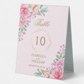 Plaque De Table Floral Jaune mariage (Verso)