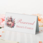 Plaque De Table Floral Lantern rose Pays Réservé Mariage (In SItu (Mariage))
