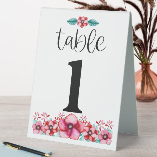 Plaque De Table Floral numéro un (En SItu (Tableau))