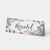 Plaque De Table Floral Réservé (Recto)