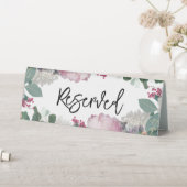 Plaque De Table Floral Réservé (En SItu (Tableau))