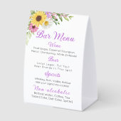 Plaque De Table Floral Wedding Wildflower Sunflower Daisy Bar (Recto)