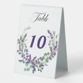 Plaque De Table florales de lavande mariage verdure (Verso)