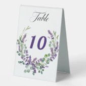 Plaque De Table florales de lavande mariage verdure (Recto)