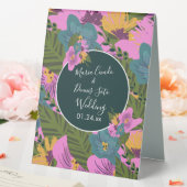 Plaque De Table Flore à la main Mariage vert rose gras (In SItu (Mariage))